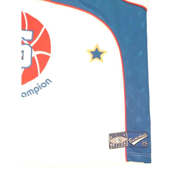 Eljay Throwback Classics Street Ball Champion White Blue Red Jersey Size XL - Picture 5 of 9